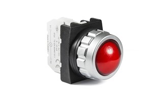 H Series Plastic with LED 12-30V AC/DC Red 30 mm Pilot